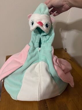 Mint & Pink Bird Hooded Onesie - Adorable Animal Design